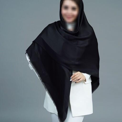 روسری مشکی بامبو  دو رو